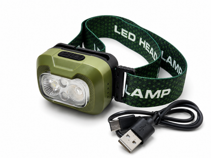 Lampe frontale LED 500 lumens rechargeable légère - 4 coloris