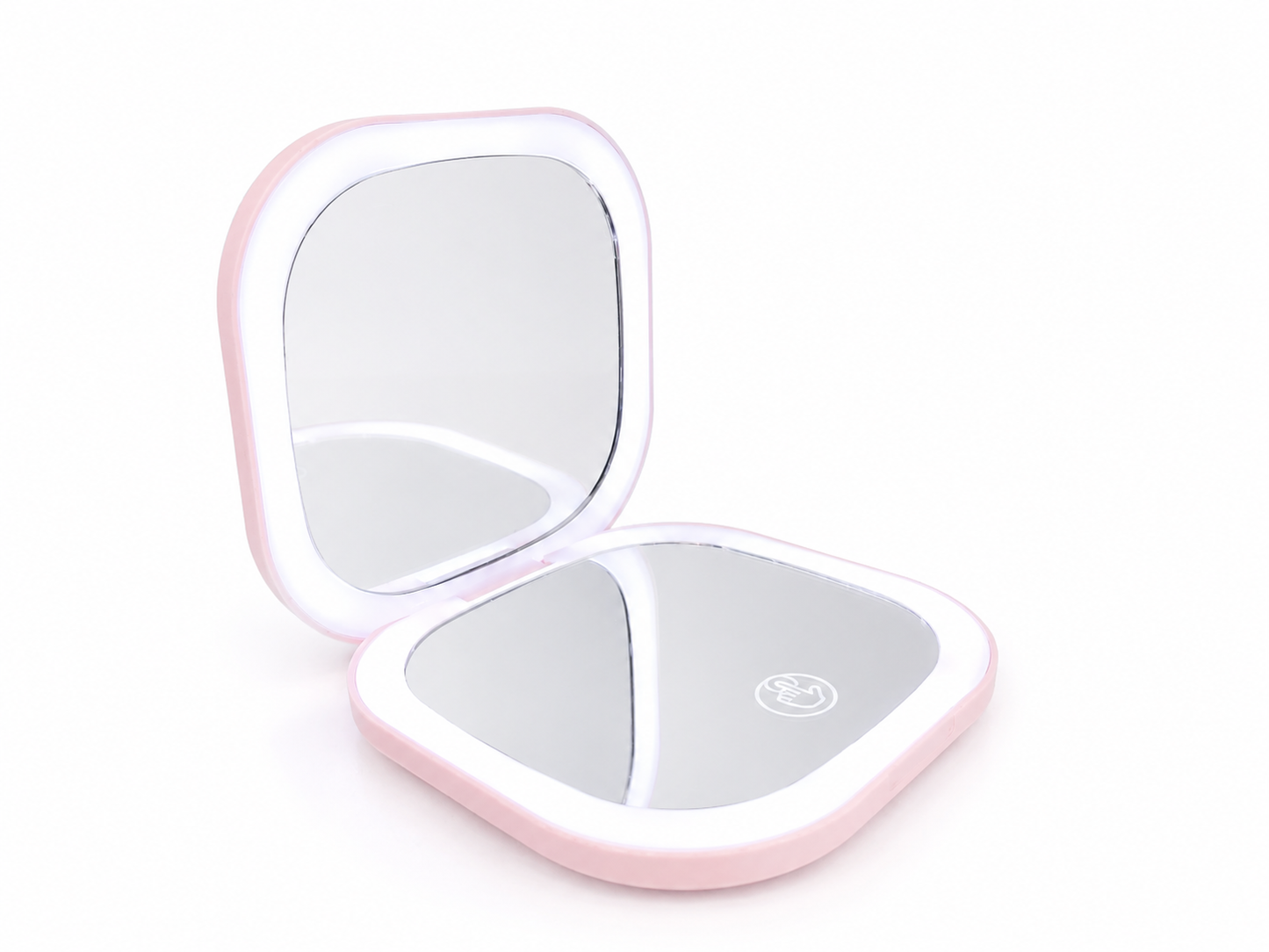 Miroir LED maquillage compact rechargeable – 3 couleurs