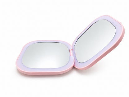 Miroir LED maquillage compact rechargeable – 3 couleurs