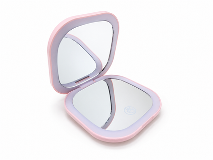 Miroir LED maquillage compact rechargeable – 3 couleurs