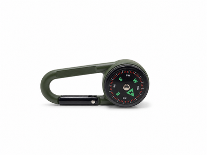 Mousqueton boussole thermomètre 3 en 1 pour randonnée