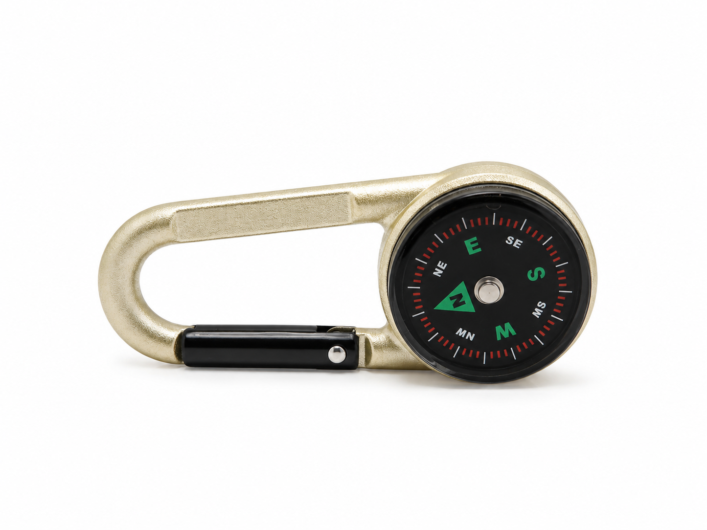 Mousqueton boussole thermomètre 3 en 1 pour randonnée