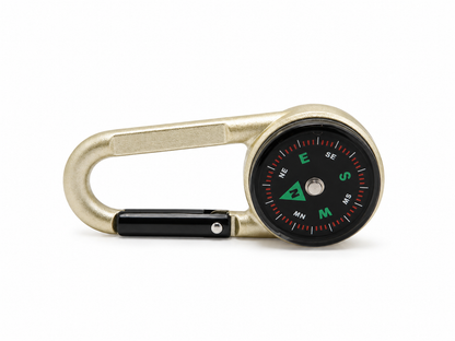 Mousqueton boussole thermomètre 3 en 1 pour randonnée