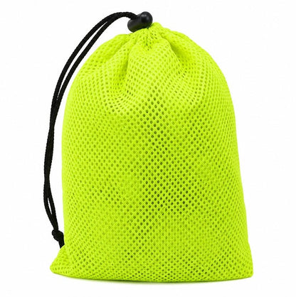 Pochette de rangement légère en mesh réfléchissant avec cordon de serrage – 17 × 20 cm