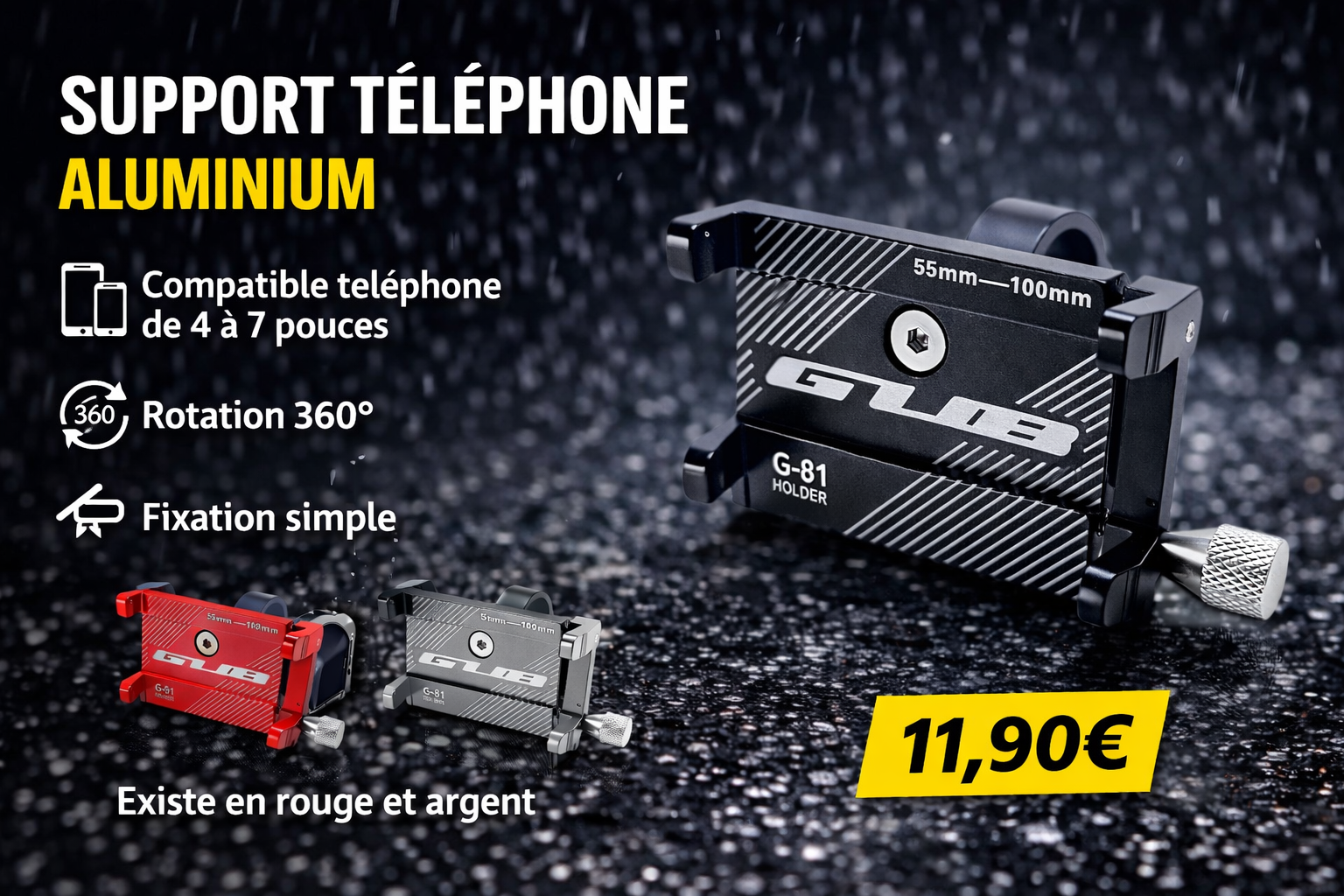 Support téléphone aluminium