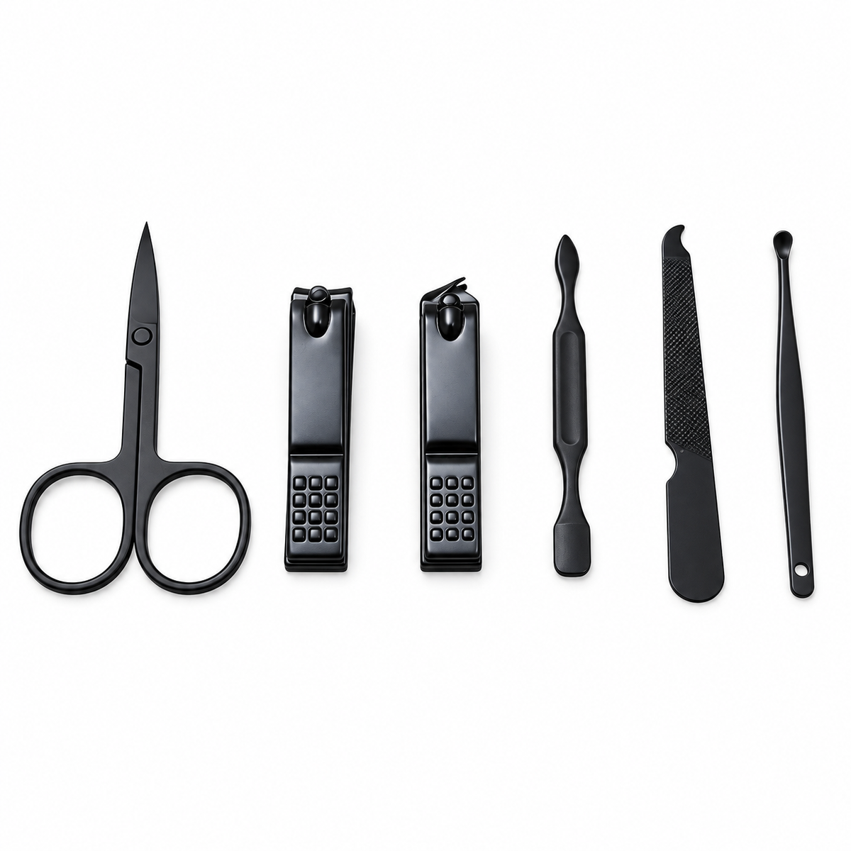 Trousse manucure 6 pièces compacte – Kit soin des ongles avec étui zippé