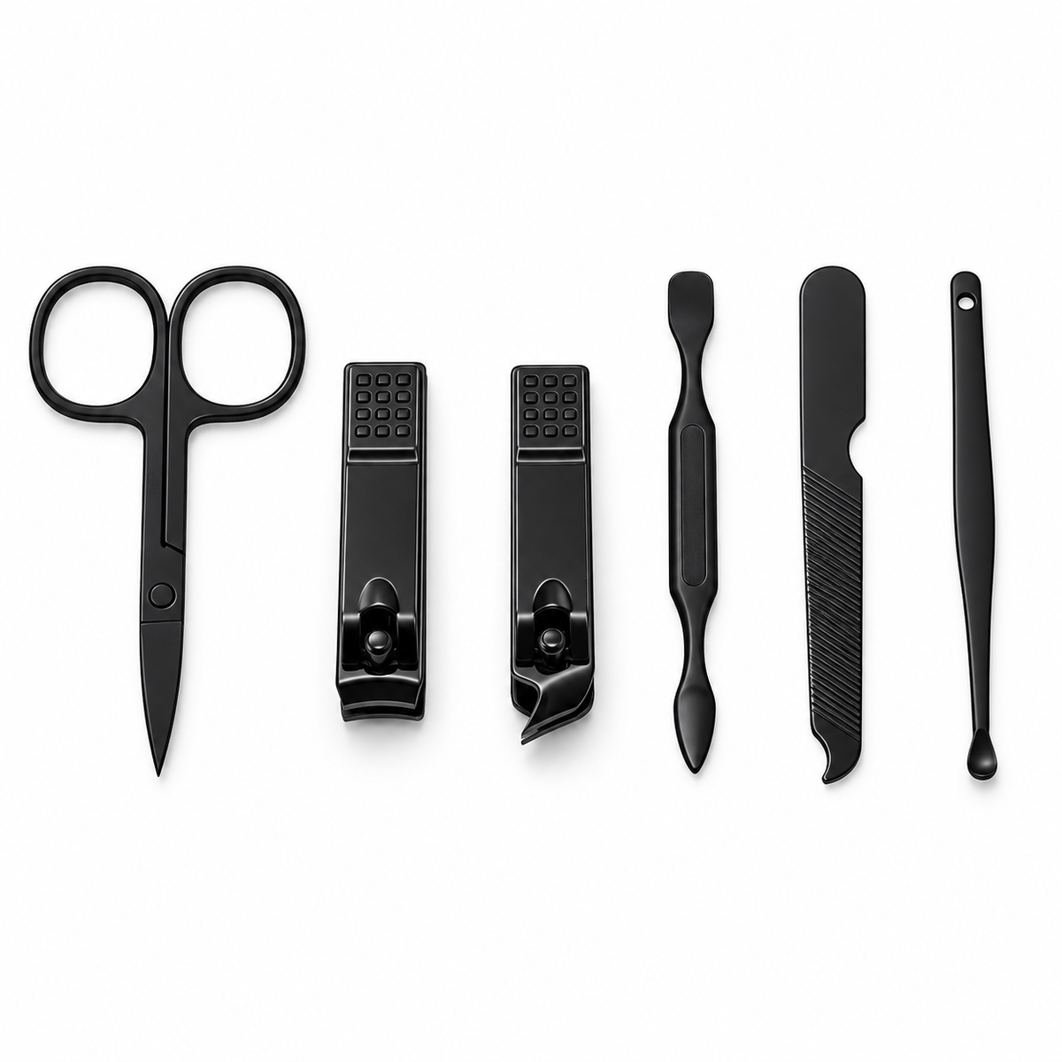 Trousse manucure 6 pièces compacte – Kit soin des ongles avec étui zippé
