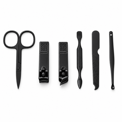 Trousse manucure 6 pièces compacte – Kit soin des ongles avec étui zippé
