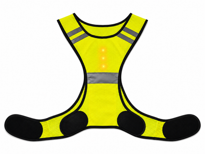 Veste réfléchissante LED ouverte avec fermeture réglable